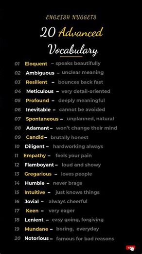 20 Advanced English Words to Improve Your Vocabulary