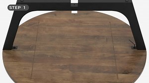 Signature DESIGN BY ASHLEY Hanneforth 44.25 in. Brown/Black Round Wood Coffee Table T726-8