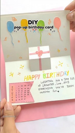 DIY pop-up getting card♦️easy birthday card #birthday #card #popupcard #diy #shorts