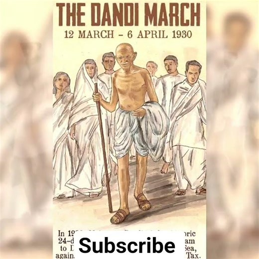 In 12th March 1930 Gandhi launched the Salt March also Known as Dandi March#india