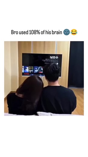 @memef0rus on Instagram: "The post features a comedic clip from a Korean drama showing a man deftly switching from watching TV to feigned household chores upon his partner's return, humorously captioned as using "108% of his brain" to avoid detection—playing on the debunked myth that humans only use 10% of their brain capacity. With 3,564 likes and 572,445 views in roughly 24 hours, it taps into universal relationship tropes, sparking replies that label the tactic as "cheating" while amplifying