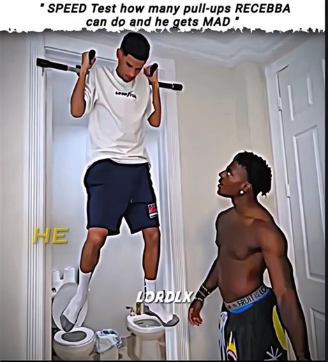 SPEED Test RECEBBA's pull-ups😂#ishowspeed #pullups #gym #fitness #brazilian