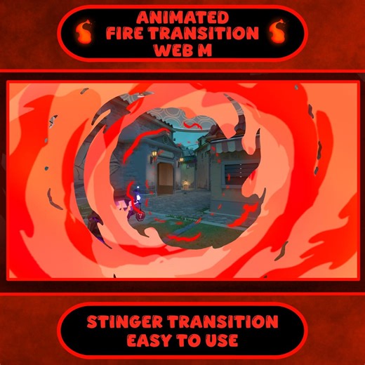 Red Fire Twitch Transition Animated | Flame Stinger Webm | Stream Overlay | OBS Streamlabs Youtube Scene Transition - Etsy