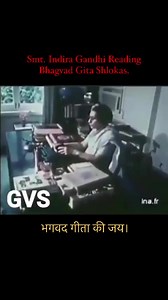 714K views · 66K reactions | Smt. Indira Gandhi Reading Bhagvad Gita Shlokas. Dear Bhagvad Gita Class Students, Remember how deeply we discussed these shlokas?  I completely remember we have 1 Bhagvad Gita Class left. Stay rest assured it will be happening soon!  Srimad Bhagvad Gita Ki Jai  #GKD | Govind Krsna Das | Facebook