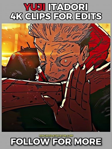 Yuji Itadori Manga Animation 4K Twixtor Clips For Edits | Jujutsu Kaisen