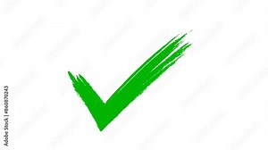 Green Tick Mark Animation Motion Graphics Video Footage with Alpha Channel.