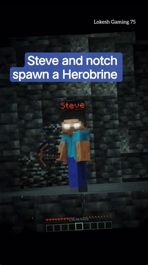 Steve And Notch Spawn A Herobrine #minecraft