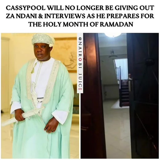 Nairobi_Juice on Instagram: "Cassypool will no longer be giving out za Ndani & interviews as he prepares for the holy month of Ramadan : @cassypoolcapon"