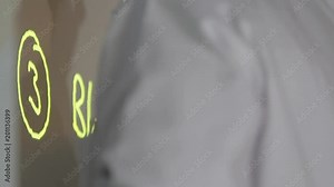 Writing on smart board, using computer technology for education