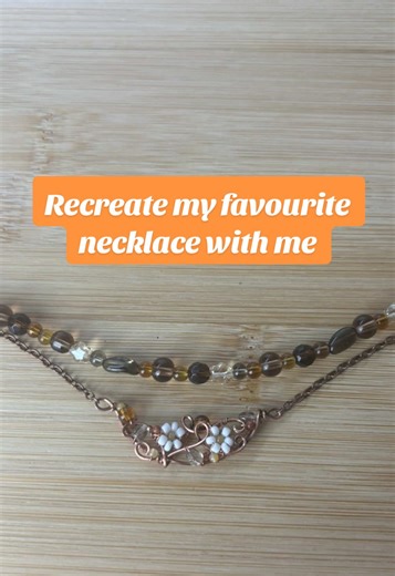 Recreate my favourite autumn themed beaded necklace with me✨🧚 #jewelry #art #beadedjewelry #fairy #autumn