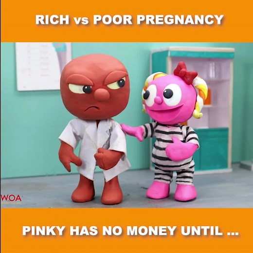 Pinky's Transformation: From Poor to Rich | Clay Mixer Animation
