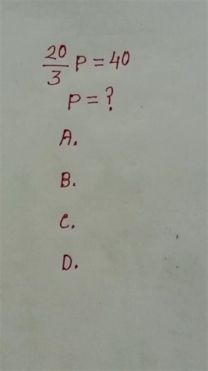 Solve Math Algebra#shorts#mcq#algebra#equation#easymaths