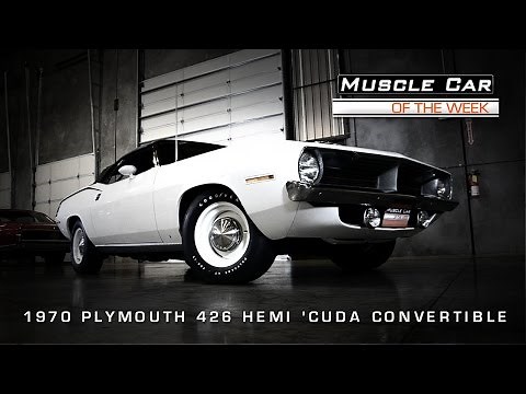1970 Plymouth 426 Hemi 'Cuda Convertible Muscle Car Of The Week Video #64