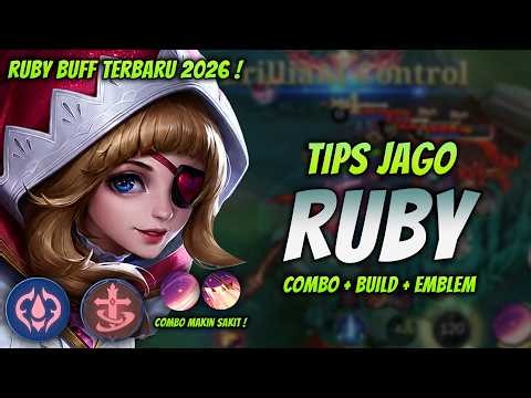 CARA MAIN RUBY BUFF ! BUILD & EMBLEM RUBY TERBARU 2026 ! | RUBY EXP LANE GAMEPLAY
