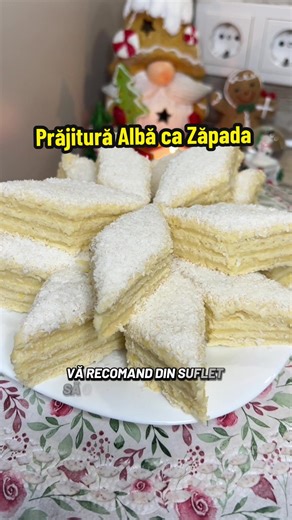 Prăjitură Albă ca Zăpada - Rețetă Delicioasă