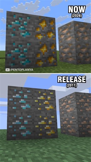 Minecraft Release vs Now Texture Comparison (2011-2026)