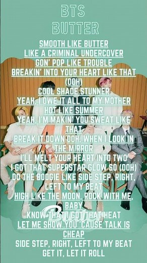 BTS-butter lyrics video #bts #armyxbts # butter #btsarmy #kpop