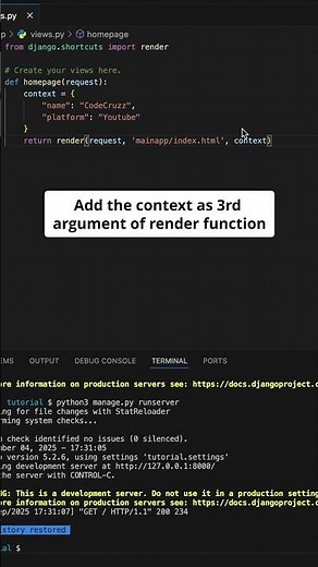 5.Pass Data into Django Templates with Jinja Syntax in 1 Minute