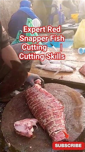 Expert Red Snapper Fish Cutting 🔪 #RedSnapperCutting #FishCuttingSkills #Fish #FishCuttingShorts