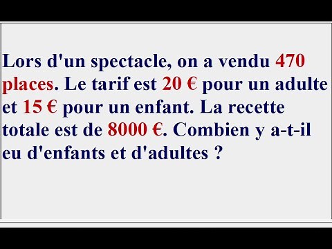 Brevet de maths - Système d'équations et résolution de problème