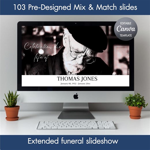 Memorial Video Template, Funeral Slideshow Powerpoint, Simple Tribute Presentation, Remembrance Photo Slides - Etsy