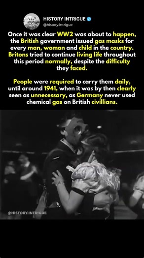 British civilians wearing gas masks during ww2..😲 #ww2