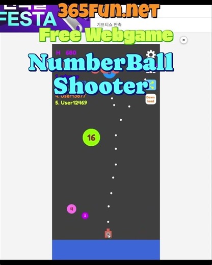 NumberBall Shooter #html5 #gaming #webgl #games #hypercasual #gameplay