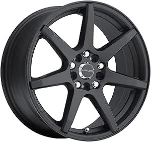 Raceline Wheels 131B EVO Wheel Black 16X7"5X112/5X120 Bolt Pattern +40mm Offset/(5.57"B/S) 7 Spoke Aluminum Passenger Car Wheels, Full Size Replacement Black Car Rims