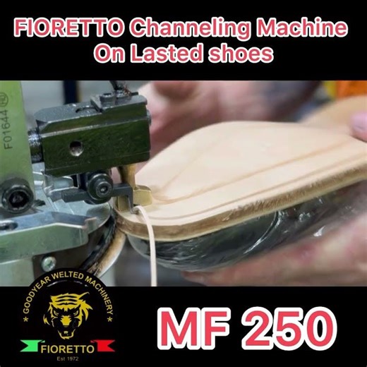 🇬🇧MF 250 Channeling machine for lasted shoes. 🇮🇹MF250 macchina increnatrice per scarpa montata