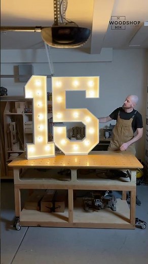 Making Marquee numbers #eventdecor #partydecor #woodworking