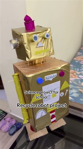 Recycle Robot Project For Scholl #viralreels #robot #recycling #handmade