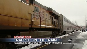 TRAPPED ON THE TRAIN: Nearly 200 passengers were stranded on an Amtrak train trapped in by heavy snow and downed power lines for 37 hours, with food and supplies running short. Will Carr with the details – and what passengers are saying. https://abcn.ws/2U9yWPV | ABC World News Tonight with David Muir