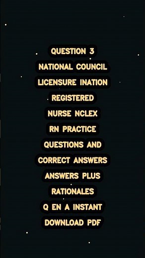 NCLEX-RN 2026 Practice Exam Questions & Correct Answers | National Council Licensure Exam #NCLEXRN