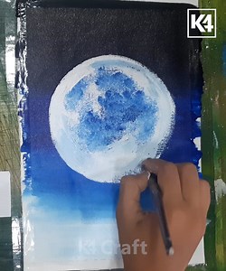 129K views · 779 reactions | How to Draw - Moonlight Scenery Painting :) | Kids Art & Craft | Facebook