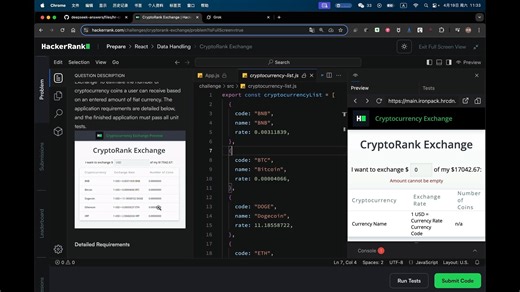 React题 - CryptoRank Exchange