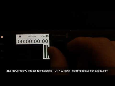 BlackMagic Hyperdeck Mini SD Card Settings