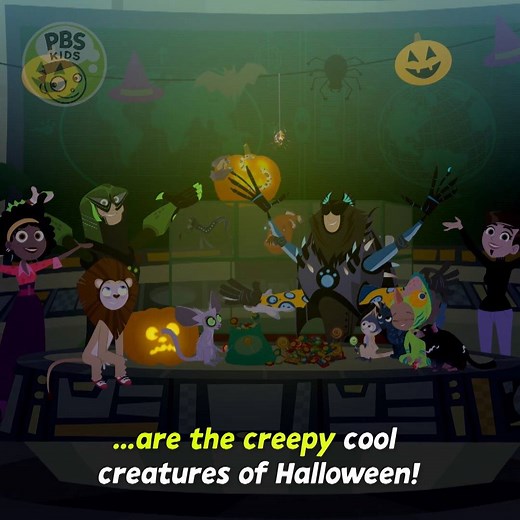 7K views · 70 reactions | “Do bats and snakes and spiders make you shiver and shake? Do you think that scary animals are just really great?” Gear up for Monday’s first ever Wild Kratts Halloween special with this spooky sing-aong! 驪️ | PBS KIDS | Facebook