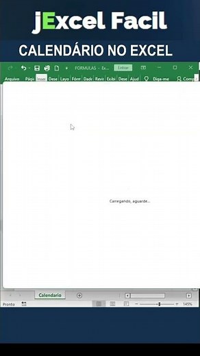 COMO FAZER UM CALENDARIO NO EXCEL AUTOMATICO E PERSONALIZADO #shorts