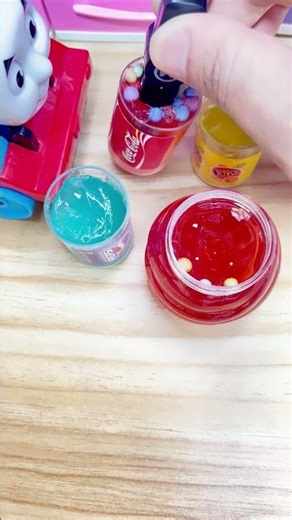 Satisfying ASMR – Yellow Soda Slime, Blue Sea Soda Slime & Red Jar Slime | ASMR Video