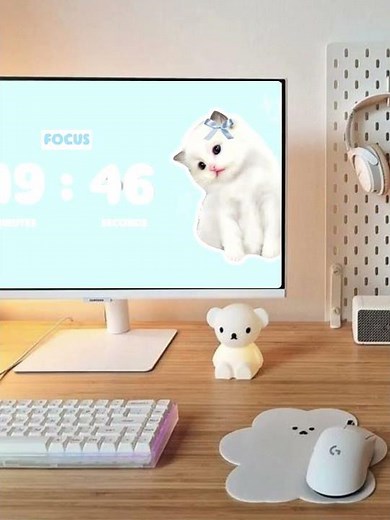 1Hour pomodoro timer🐱50/10 study#pomodoro #studytimer #countdown #focus #productivity #studywithme