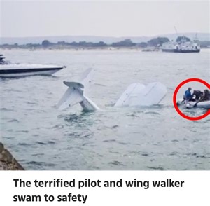 Plane Falls Into Water As Wing Walker And Pilot Scream In The UK (Pics, Video) - Travel - Nairaland