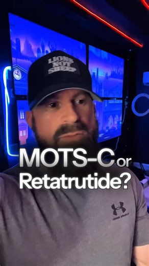 Dr Trevor Bachmeyer on Instagram: "MOTS-C vs Retatrutide (the full breakdown) Comment “FOREVER” for research MOTS-C when cells are starving or poisoned MOTS-C is an override switch for survival Retatrutide Triple agonist but people don’t know how it really works (so much broscience) I’ll explain it properly GLP-1 says “I’m full, stop eating” GIP says “And process that sugar properly” Glucagon (alone) says “Release stored sugar, we need energy!” Together? Glucagon agonism with GLP-1/GIP flips its