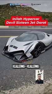 Inilah Hypercar Devil Sixteen Jet Darat #hypercar #supercar #supercars #devilsixteen #devilsixteencar | Jida Otomotif