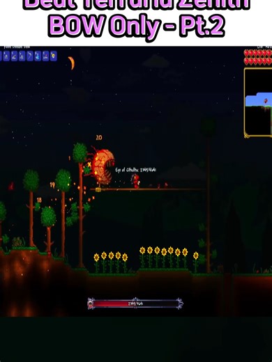 Beat Terraria Zenith BOW Only - Pt.2 #tipsandtricks #gameontiktok #rankings #guide #challenge #survival #terraria #terrariagameplay