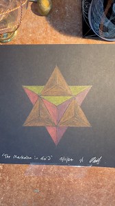 Solid Merkaba Star Tetrahedron in Gold Pencil #howtodraw #geometry #merkaba. | Natureofflowers