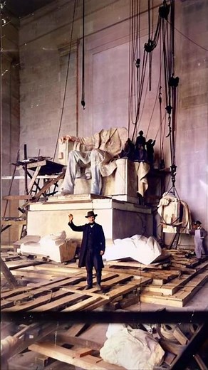 Lincoln Memorial Construction, 1920 – Restored Footage