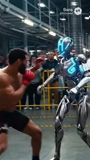 MMA fighter vs Robot #mma #boxing #ufc #mixedmartialarts #tech #ai