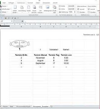 Checkbox People Appointments Appointment calendar with images in Excel VBA