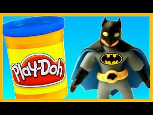 Batman Play Doh stop motion animation for kids by Awesome Toys Collector!!