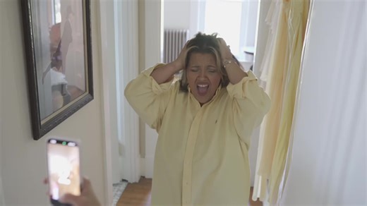 when you force your bridesmaids to film a tiktok as you get ready #weddingvideo #bridesmaid